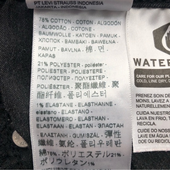 LEVI'S 711 Shaping Skinny Jeans in Distressed Black - Women's 28 - Picture 7 of 13